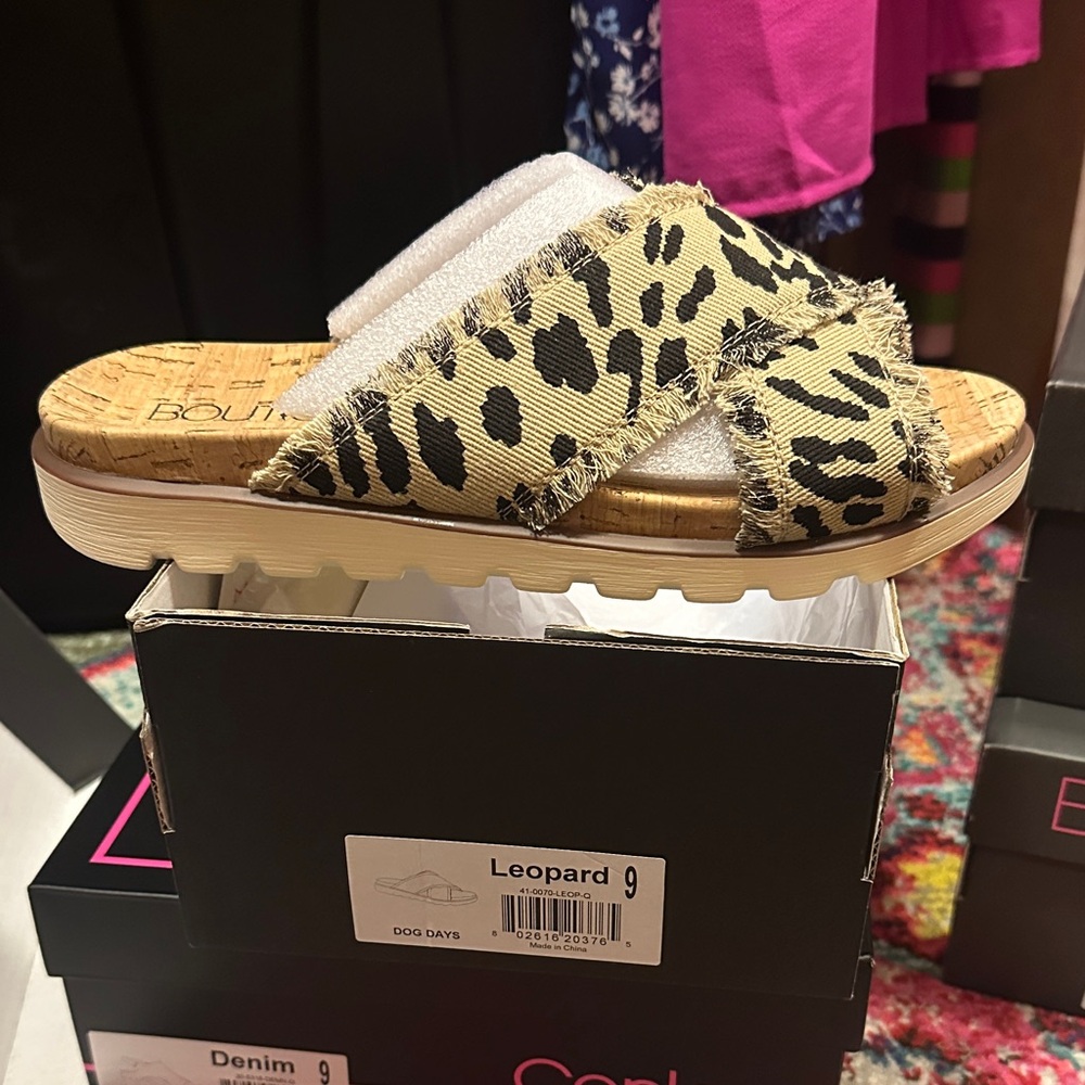 Corkys Leopard Print Sandals
